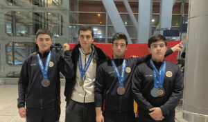 Armenian youth shooting team returns from Bulgaria with gold, silver, and bronze medals